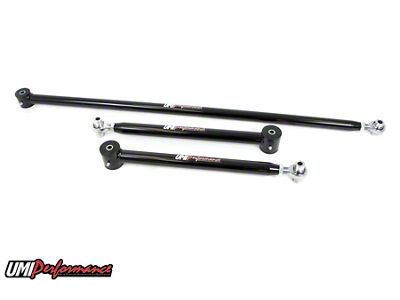 UMI Performance Single Adjustable Rear Lower Control Arm and Panhard Bar Kit; Black (93-02 Camaro)