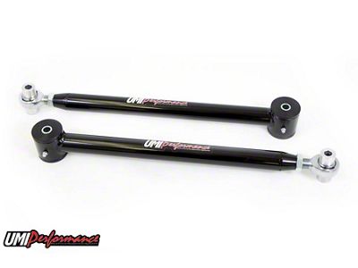 UMI Performance Single Adjustable Rear Lower Control Arms; Chromoly; Black (93-02 Camaro)