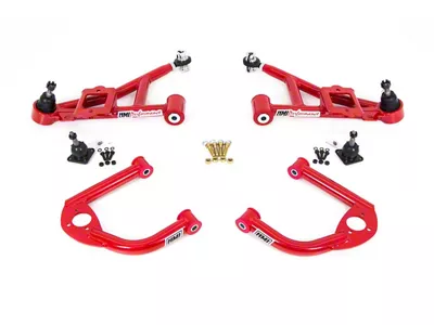 UMI Performance Street Non-Adjustable Front A-Arm Kit; Red (93-02 Camaro)