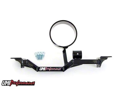 UMI Performance Tunnel Brace Mount with Driveshaft Loop for Long Tube Headers; Black (93-02 Camaro)