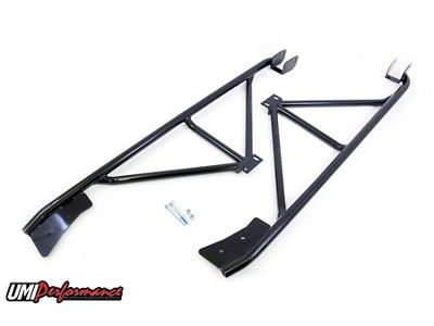 UMI Performance Weld-In 3-Point Subframe Connectors; Black (93-02 Camaro Convertible)