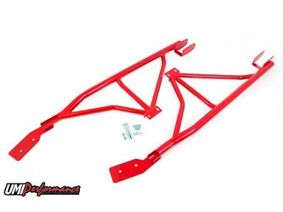 UMI Performance Weld-In 3-Point Subframe Connectors; Red (93-02 Camaro Coupe)