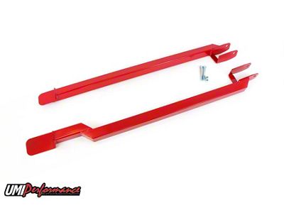 UMI Performance Weld-In Boxed Subframe Connectors; Red (93-02 Camaro Coupe)