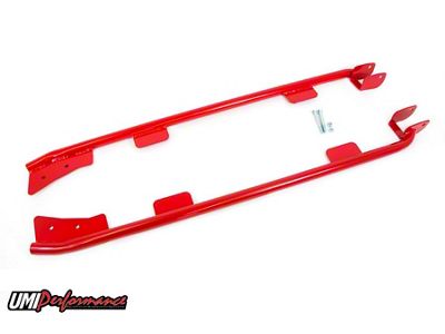 UMI Performance Weld-In Tubular Subframe Connectors; Red (93-02 Camaro Convertible)