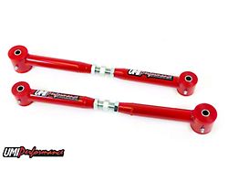 UMI Performance Adjustable Rear Lower Control Arms; Poly Bushings; Black (05-14 Mustang)