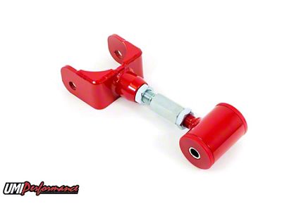 UMI Performance Adjustable Rear Upper Control Arm; Poly Bushings; Red (05-10 Mustang)
