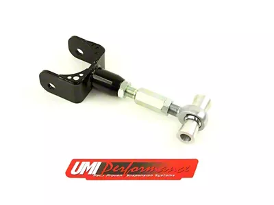 UMI Performance Adjustable Rear Upper Control Arm; Rod End; Black (11-14 Mustang)