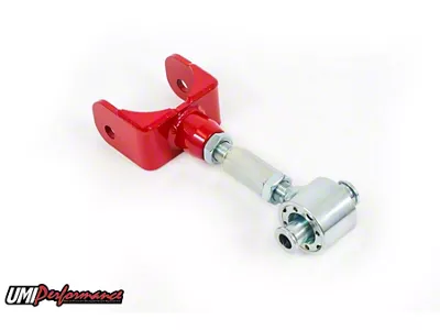 UMI Performance Adjustable Rear Upper Control Arm; Roto-Joint; Red (05-10 Mustang)