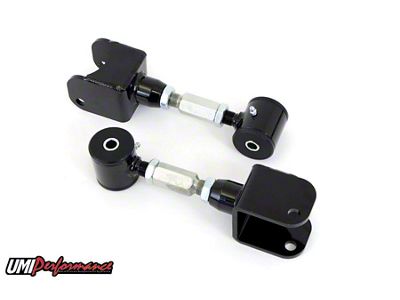 UMI Performance Adjustable Rear Upper Control Arms; Poly Bushings; Black (79-04 Mustang, Excluding 99-04 Cobra)