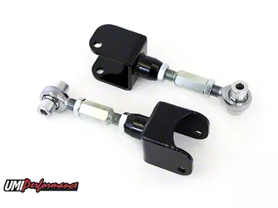 UMI Performance Adjustable Rear Upper Control Arms; Rod Ends; Black (79-04 Mustang, Excluding 99-04 Cobra)