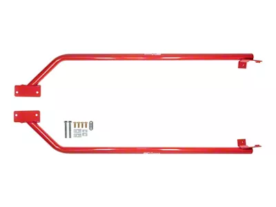 UMI Performance Bolt-In Tubular Subframe Connectors; Red (05-14 Mustang)
