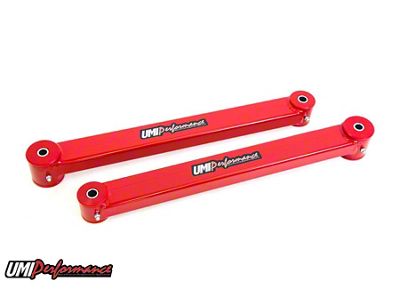 UMI Performance Boxed Rear Lower Control Arms; Red (05-10 Mustang)