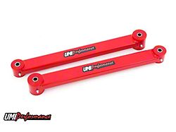 UMI Performance Budget Boxed Rear Lower Control Arms; Red (05-14 Mustang)