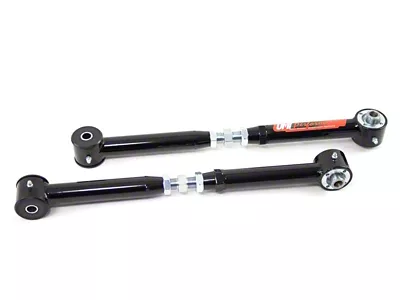 UMI Performance On-Car Adjustable Rear Lower Control Arms; Poly/Roto-Joints; Black (05-14 Mustang)