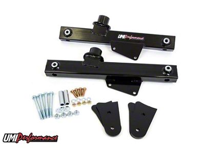 UMI Performance Rear Lift Bars; Black (79-98 Mustang)