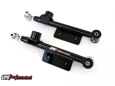 UMI Performance Single Adjustable Rear Lower Control Arms; Black (79-98 Mustang)