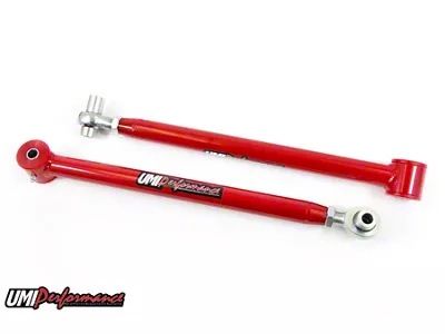 UMI Performance Single Adjustable Rear Lower Control Arms; Red (05-14 Mustang)