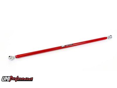UMI Performance Single Adjustable Rear Panhard Bar; Chromoly; Red (05-14 Mustang)