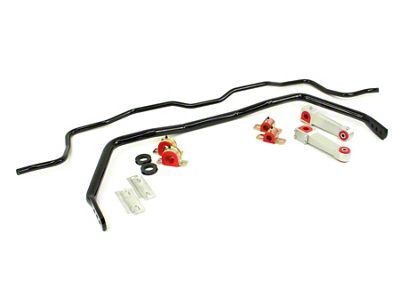 UMI Performance Tubular Front and Rear Sway Bars; Black (05-14 Mustang)
