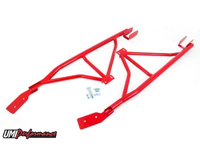 UMI Performance Weld-In 3-Point Subframe Connectors; Red (93-02 Camaro Coupe)