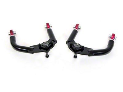 UMI Performance Adjustable Chromoly Drag Front Upper A-Arms; Black (93-02 Camaro)