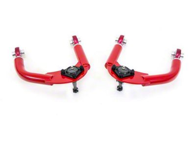 UMI Performance Adjustable Chromoly Drag Front Upper A-Arms; Red (93-02 Camaro)
