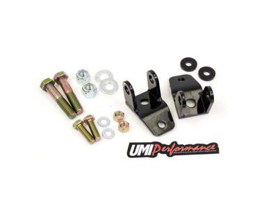 UMI Performance Rear Shock Relocation Kit; Bolt-In; Black (93-02 Camaro)