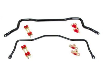 Tubular Front and Rear Sway Bars; Red (93-02 Camaro)