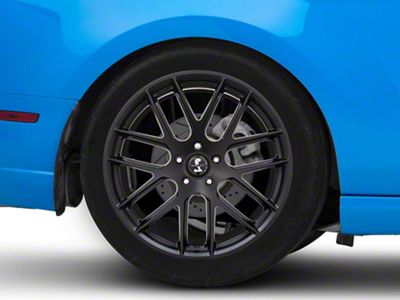 Shelby Style SB202 Satin Black Wheel; Rear Only; 20x10.5; 48mm Offset (10-14 Mustang)