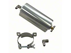 Billet Coolant Overflow Tank; Black (Universal; Some Adaptation May Be Required)
