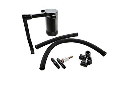 UPR Products Billet Oil Catch Can with Z Mounting Bracket; Black (11-23 6.4L HEMI Challenger)