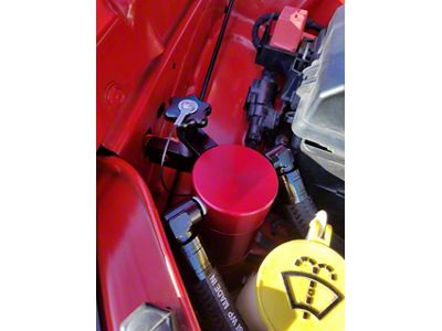 UPR Products Fender Mount Oil Catch Can; Blue (11-23 3.6L Challenger)