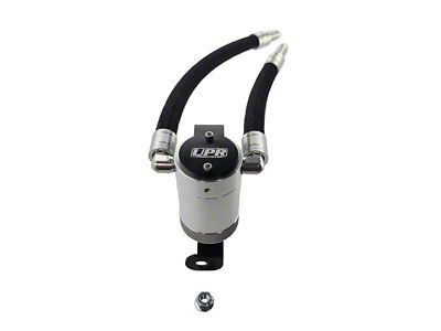UPR Products Plug N Play Oil Catch Can; Passenger Side; Satin (11-23 5.7L HEMI Challenger)