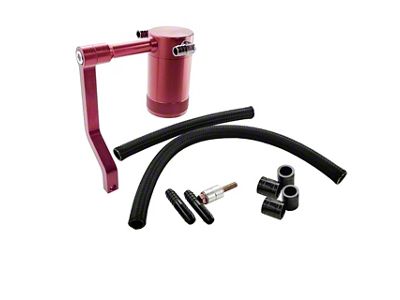 UPR Products Billet Oil Catch Can with Z Mounting Bracket; Red (11-23 6.4L HEMI Charger)