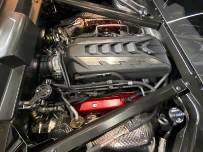 UPR Products Single Valve Plug N Play Oil Catch Can; Black (20-25 Corvette C8 Coupe, Excluding Z06)
