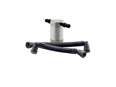 UPR Products Single Valve Plug N Play Oil Catch Can; Satin (20-25 Corvette C8 Convertible, Excluding Z06)
