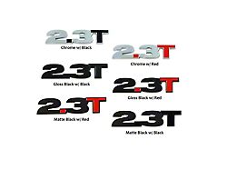 UPR Products 2.3T Emblem; Gloss Black with Red (15-25 Mustang EcoBoost)