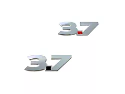 UPR Products Billet 3.7 Emblem; Satin (11-17 Mustang V6)