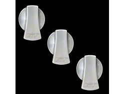 UPR Products Billet A/C knob Covers with GT Logo; Satin (05-09 Mustang)