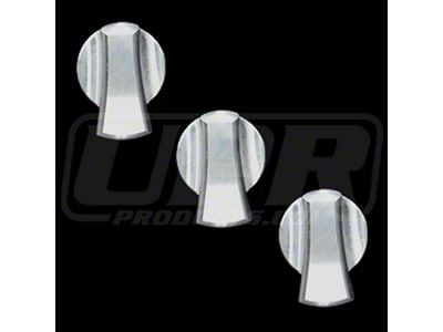 UPR Products Billet A/C Knob Covers; Satin (05-09 Mustang)