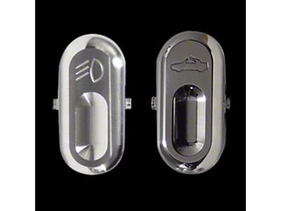 UPR Products Billet Convertible Top and Fog Light Switches; Satin (94-04 Mustang Convertible)
