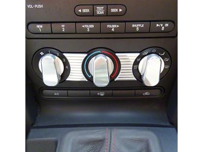 UPR Products Billet Designer A/C Trim Accents; Polished (05-09 Mustang)