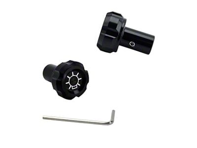 UPR Products Billet Designer Style Headlight Knob; Satin (94-04 Mustang)