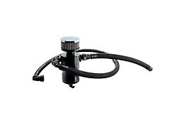 Billet Plug N Play Dual Breather Tank; Black (15-23 Mustang EcoBoost)