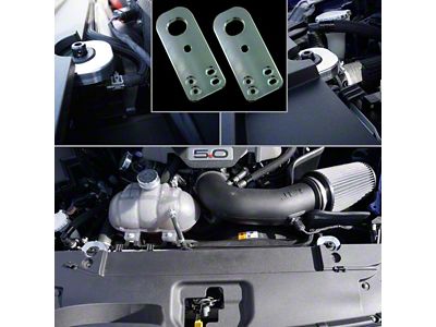 UPR Products Billet Radiator Hold Down Mount; Satin (15-25 Mustang, Excluding GT350 & GT500)