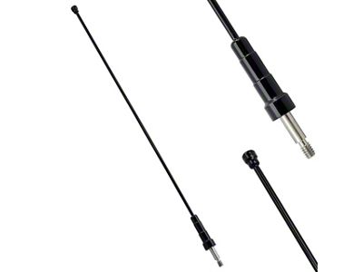 UPR Products Billet Shorty Antenna; 14-Inch Black (79-09 Mustang)