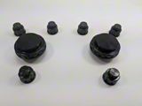 UPR Products Billet Strut Tower Cap Covers; Black (15-25 Mustang)