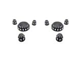 Billet Strut Tower Cap Covers; Satin (15-26 Mustang)