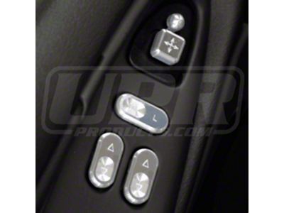 UPR Products Billet Window Switch Kit; Satin (94-04 Mustang Convertible)