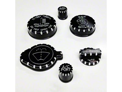 UPR Products Coyote Engine Cap Covers; Black (18-24 Mustang GT)